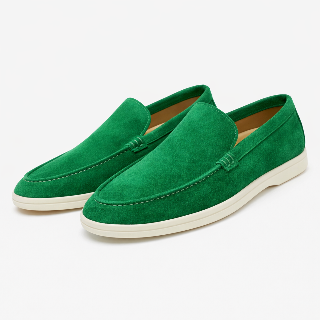 Suede-Look Slip-On Loafers for Men