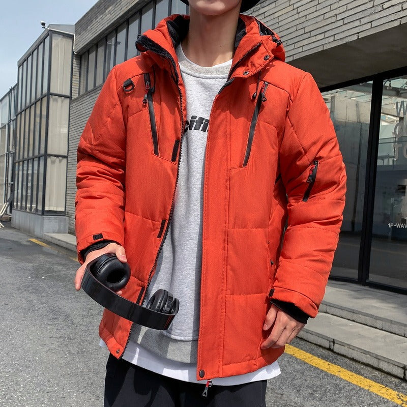 Insulated Hooded Ski Suit with Bib Trousers for Men | Snowboard Winter Sports