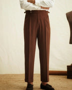 High Waisted Front Pleat Trousers for Men | Formal Office Wear