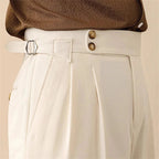 High Waisted Front Pleat Trousers for Men | Formal Office Wear