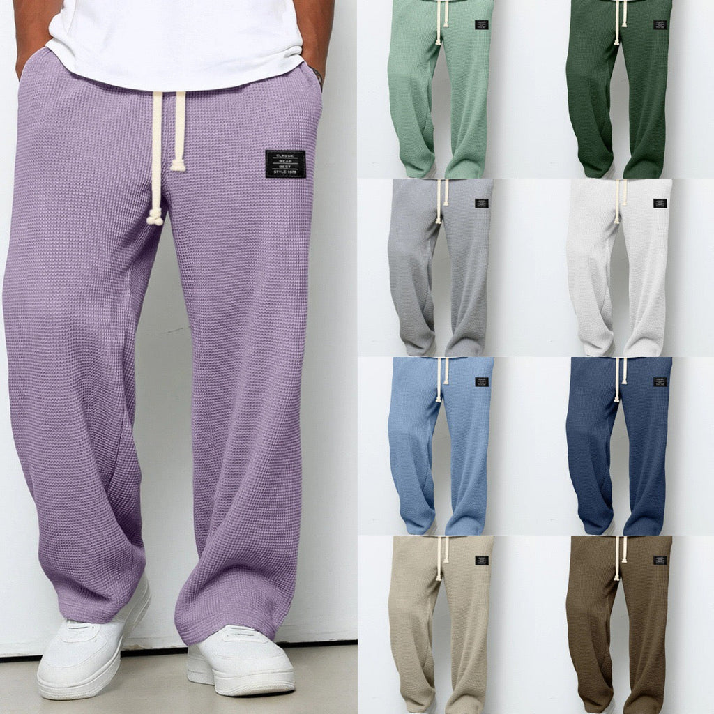 Adjustable Waist Relaxed Fit Breathable Trousers for Men | Everyday Casual Wear
