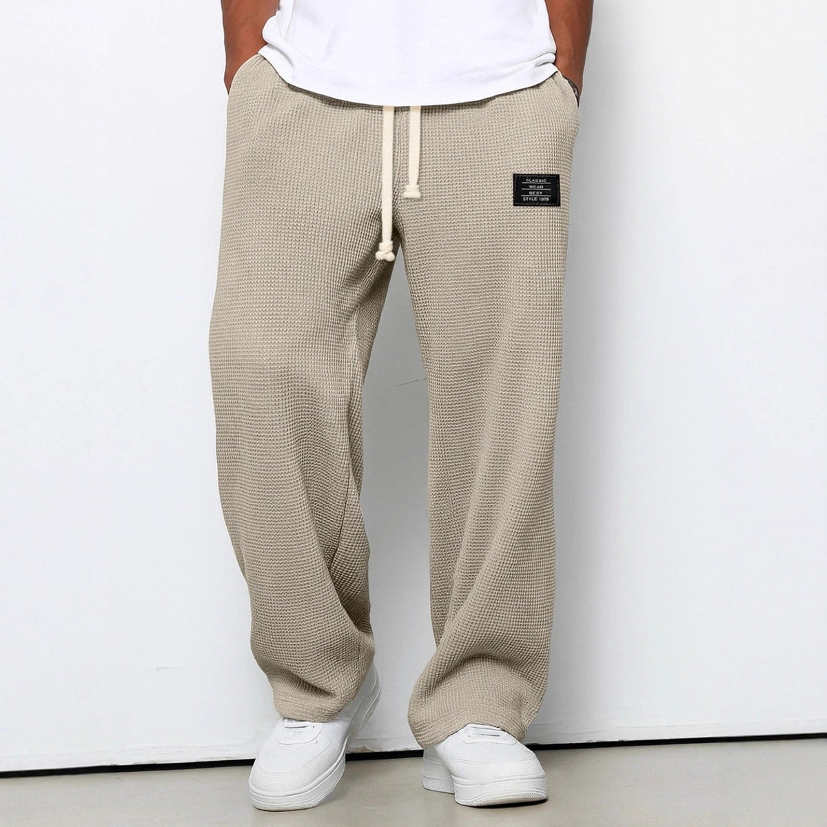 Adjustable Waist Relaxed Fit Breathable Trousers for Men | Everyday Casual Wear