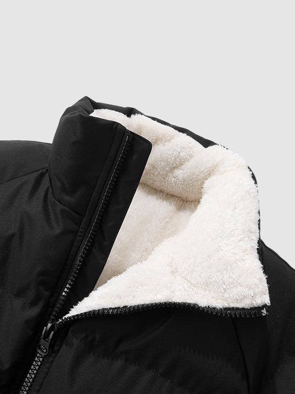 Men's Padded Winter Jacket with Quilted Lightweight Fill