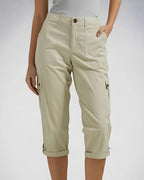 High Waist Straight Leg Cargo Trousers for Women | Utility Style