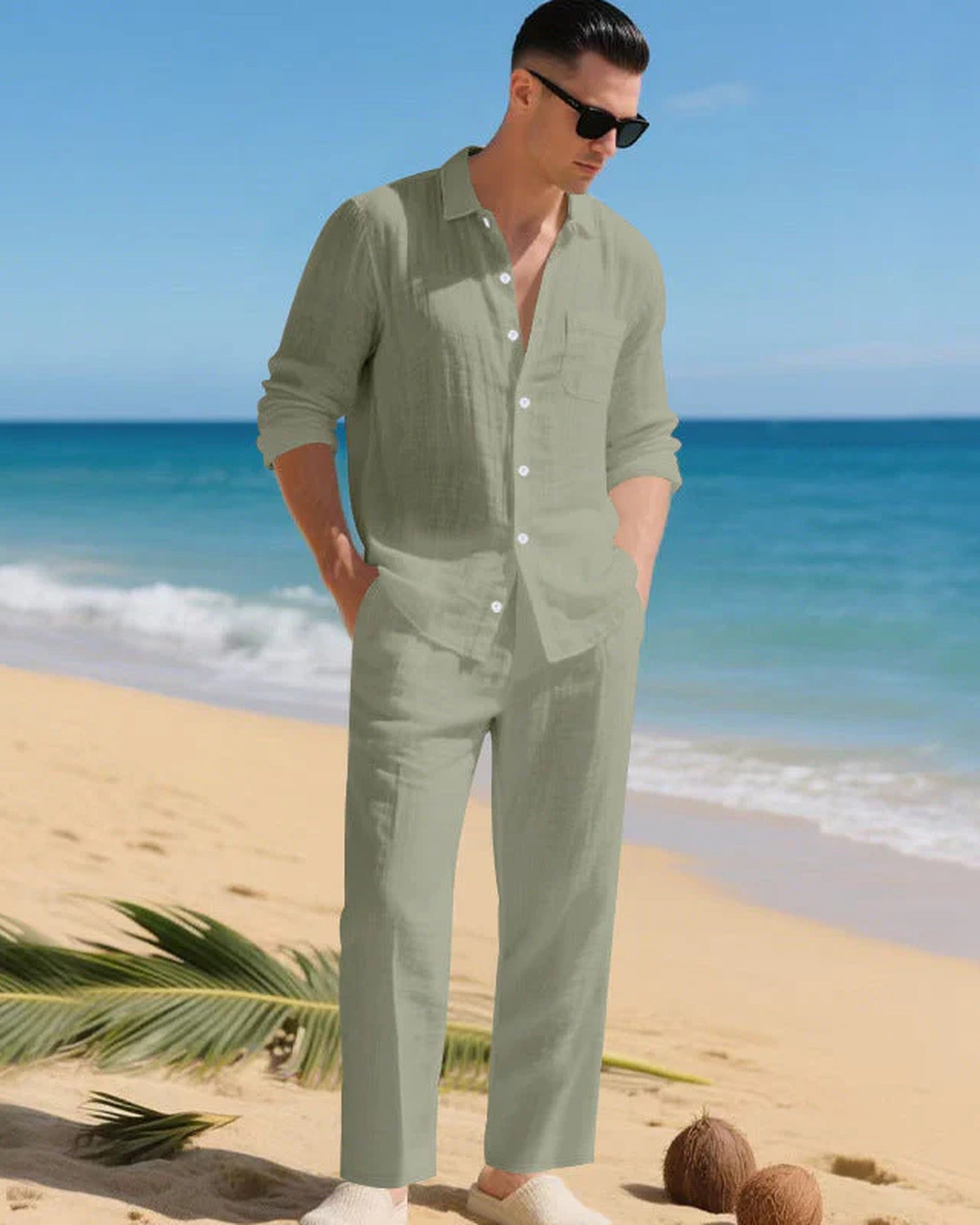Oversized Shirt and Wide Trousers Co-Ord Set for Men | Casual Outfit