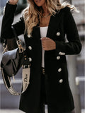 Double Breasted Button Coat for Women | Winter Outerwear