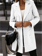 Double Breasted Button Coat for Women | Winter Outerwear