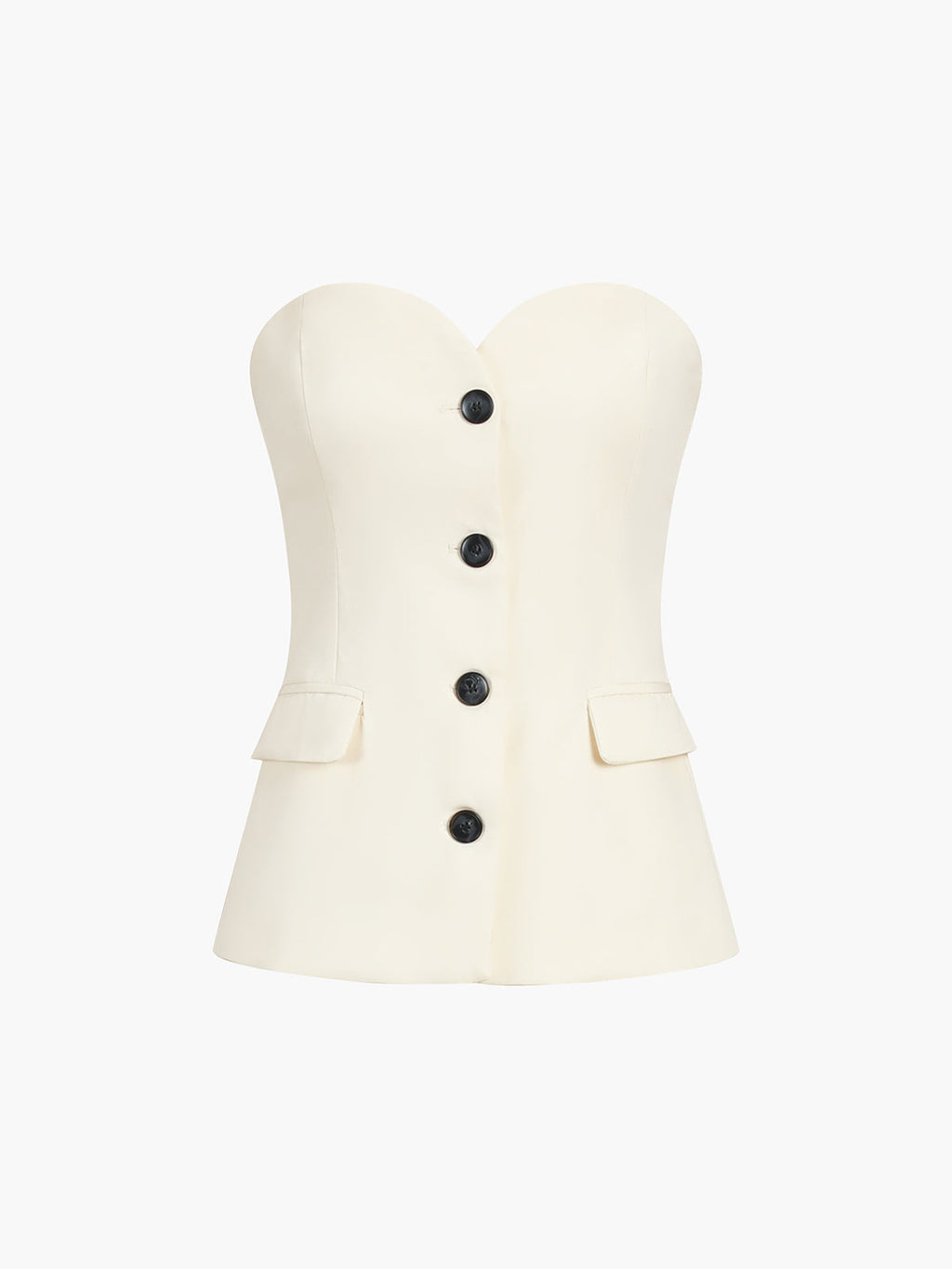 Strapless Top and Trousers Two Piece Set for Women | Coordinated Outfit