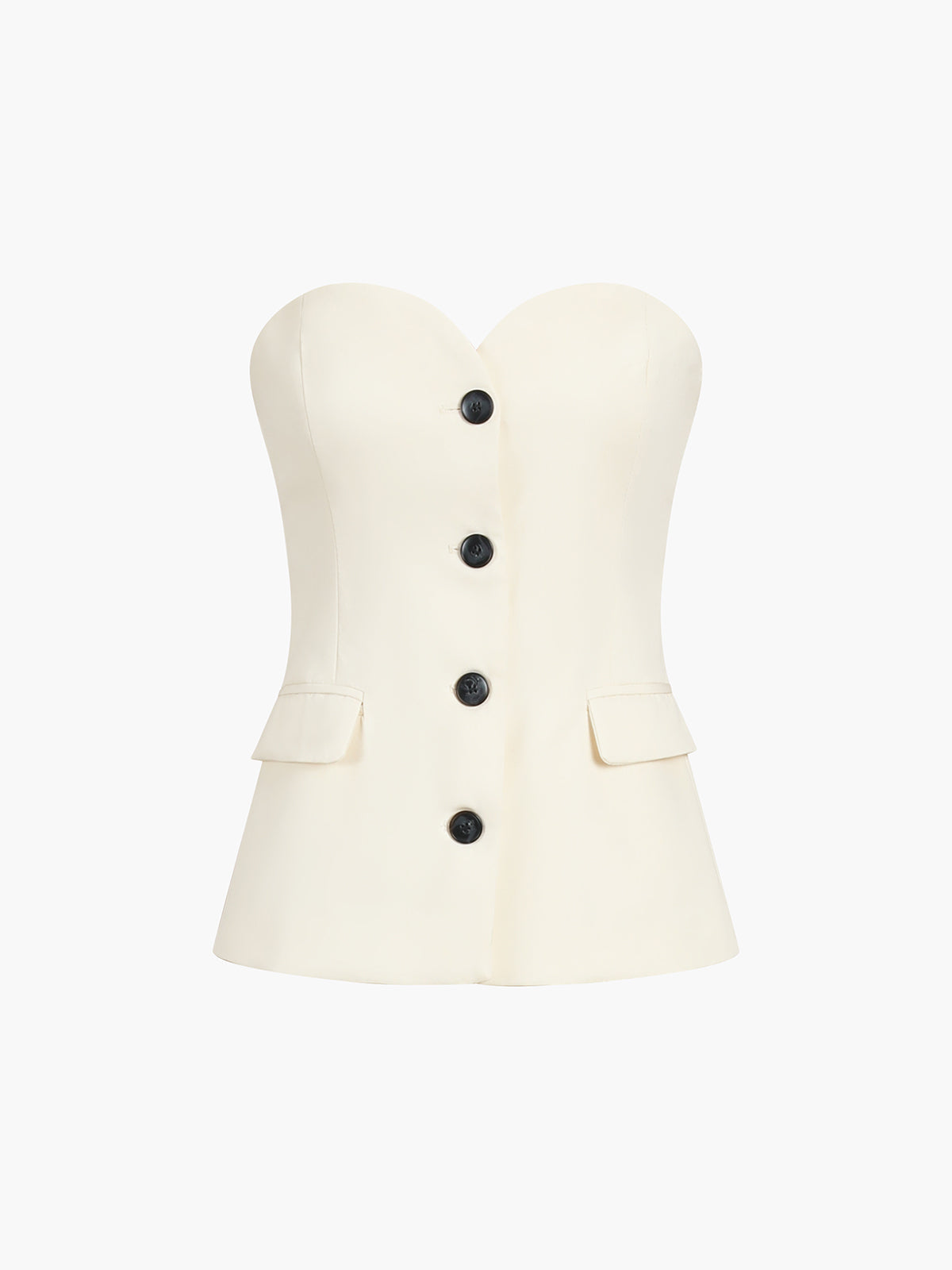 Strapless Top and Trousers Two Piece Set for Women | Coordinated Outfit