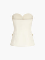Strapless Top and Trousers Two Piece Set for Women | Coordinated Outfit