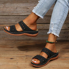 Triple Arch Support Slip-On Sandals for Women | Summer Casual Footwear