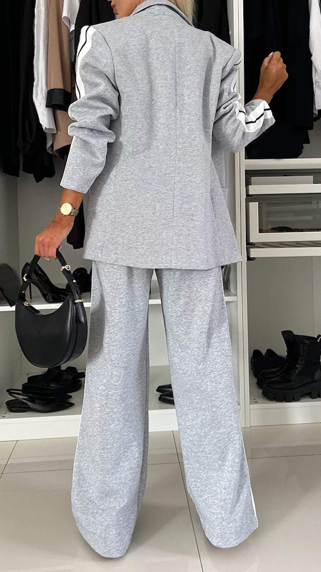 Casual Blazer and Trousers Office Suit for Women | Two Piece Workwear Set
