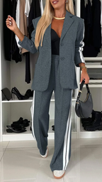 Casual Blazer and Trousers Office Suit for Women | Two Piece Workwear Set
