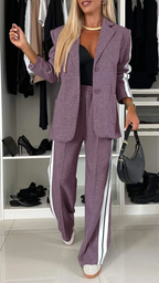Casual Blazer and Trousers Office Suit for Women | Two Piece Workwear Set