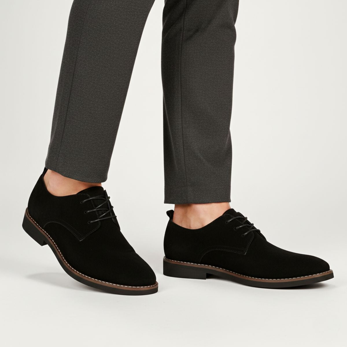 Brown Smart Suede Formal Dress Shoes for Men | Business Occasion Footwear