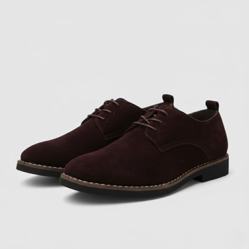 Brown Smart Suede Formal Dress Shoes for Men | Business Occasion Footwear