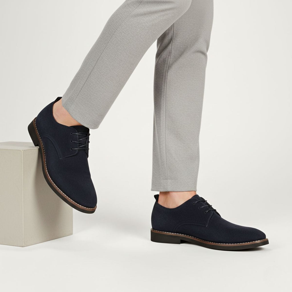 Brown Smart Suede Formal Dress Shoes for Men | Business Occasion Footwear