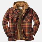 Quilted Full Lining Long Sleeve Shirt Jacket for Men | Transitional Outerwear