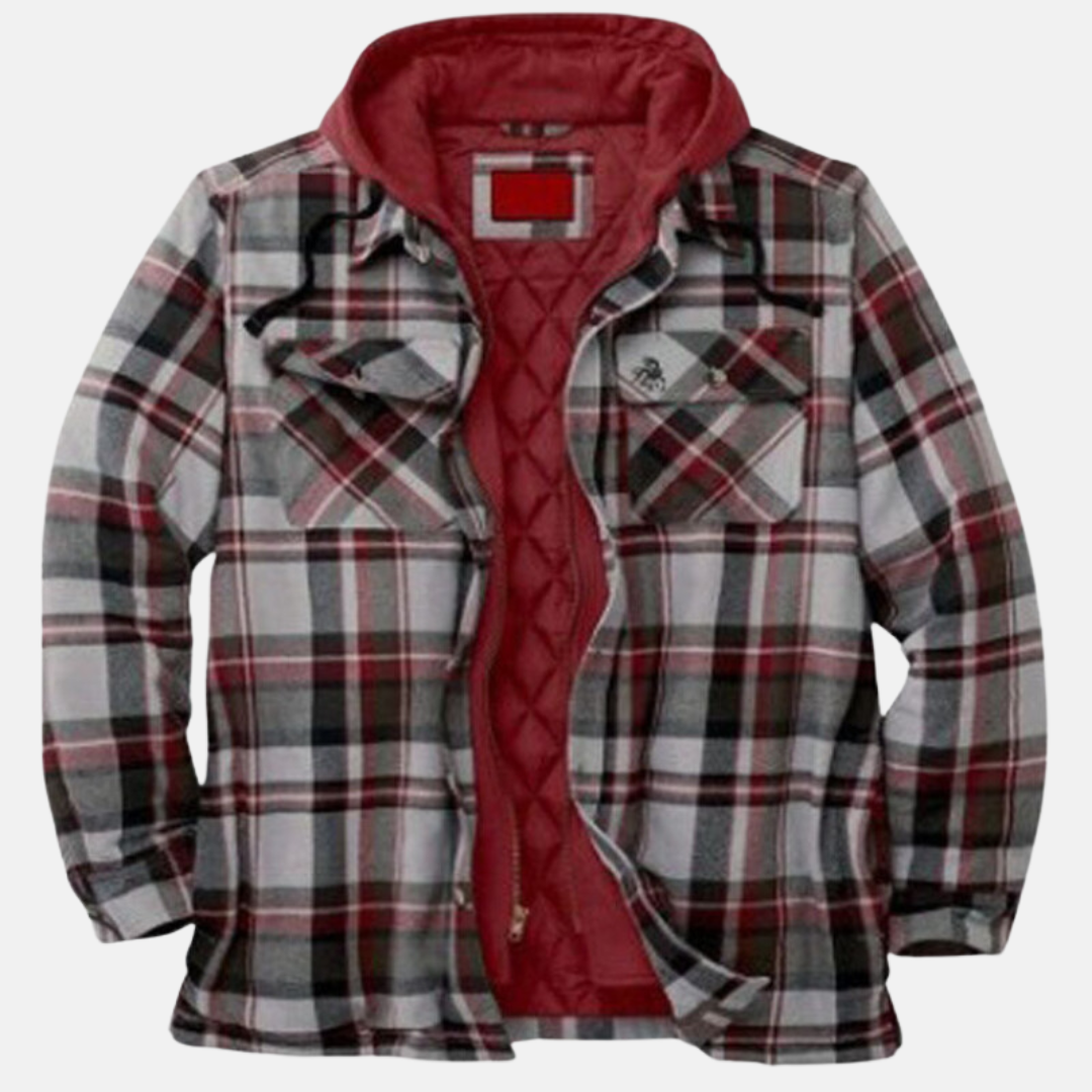 Quilted Full Lining Long Sleeve Shirt Jacket for Men | Transitional Outerwear