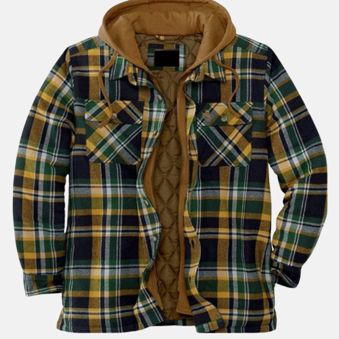 Quilted Full Lining Long Sleeve Shirt Jacket for Men | Transitional Outerwear