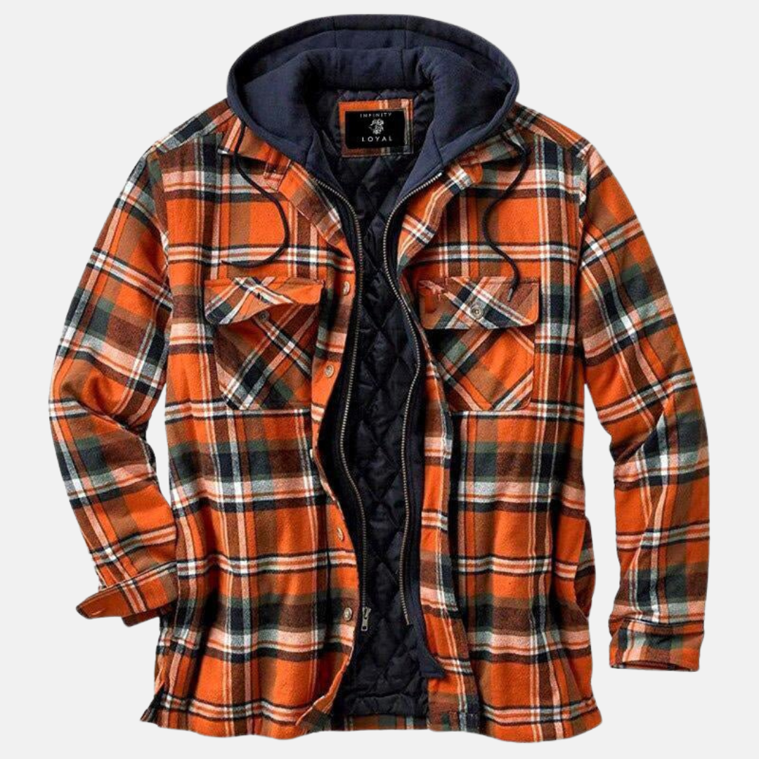 Quilted Full Lining Long Sleeve Shirt Jacket for Men | Transitional Outerwear