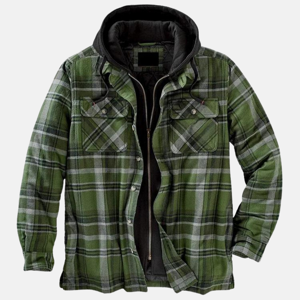 Quilted Full Lining Long Sleeve Shirt Jacket for Men | Transitional Outerwear