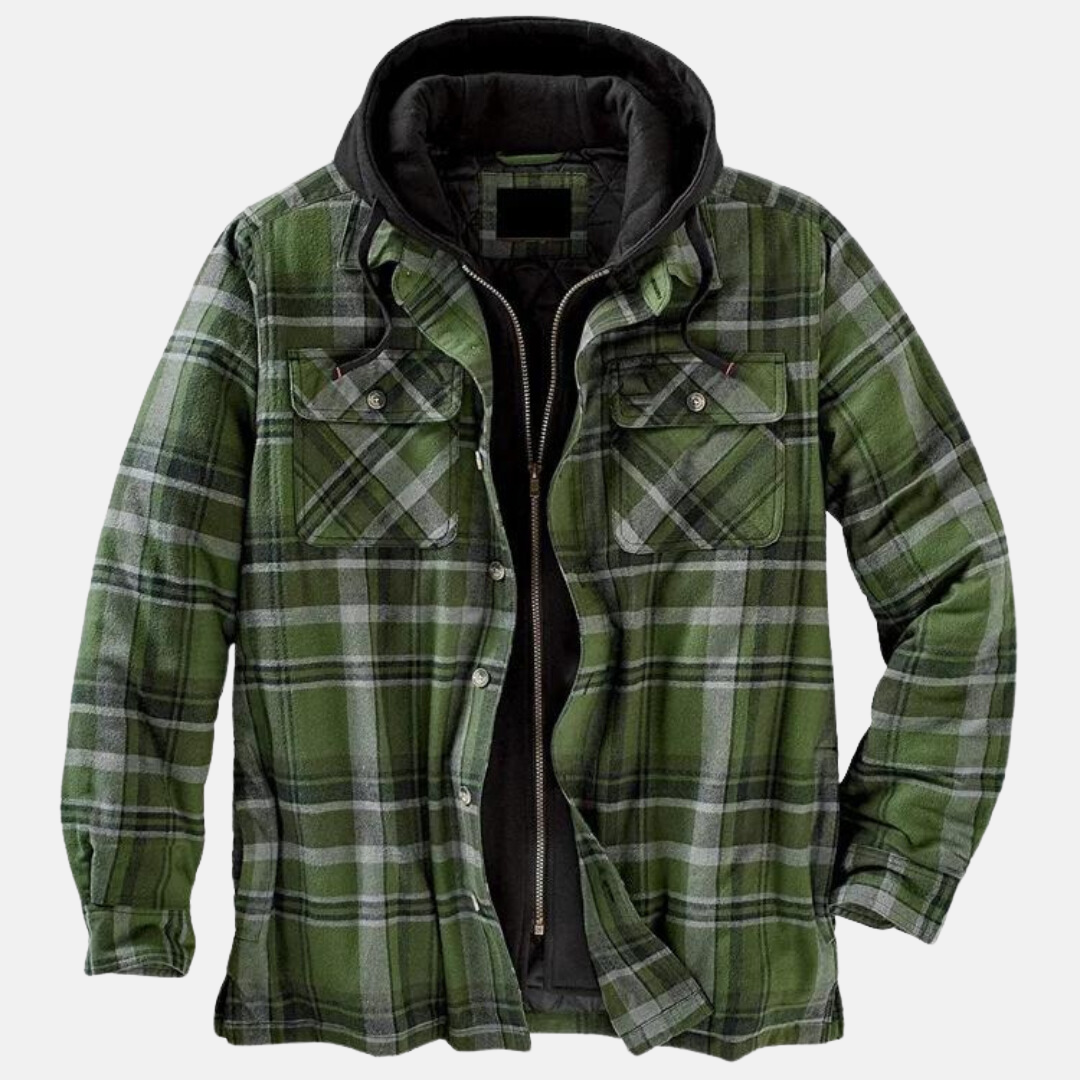 Quilted Full Lining Long Sleeve Shirt Jacket for Men | Transitional Outerwear