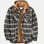 Quilted Full Lining Long Sleeve Shirt Jacket for Men | Transitional Outerwear