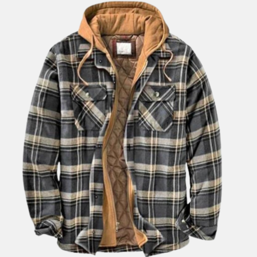 Quilted Full Lining Long Sleeve Shirt Jacket for Men | Transitional Outerwear