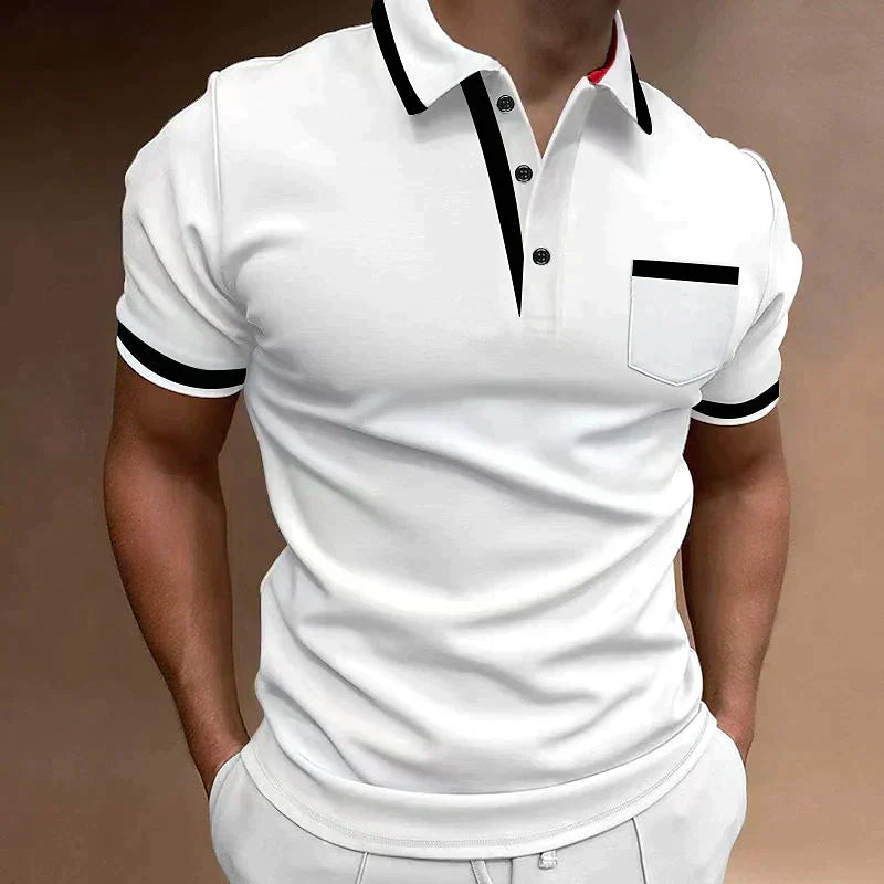 Classic Fit Short Sleeve Collared Polo Shirt for Men | Casual Workwear