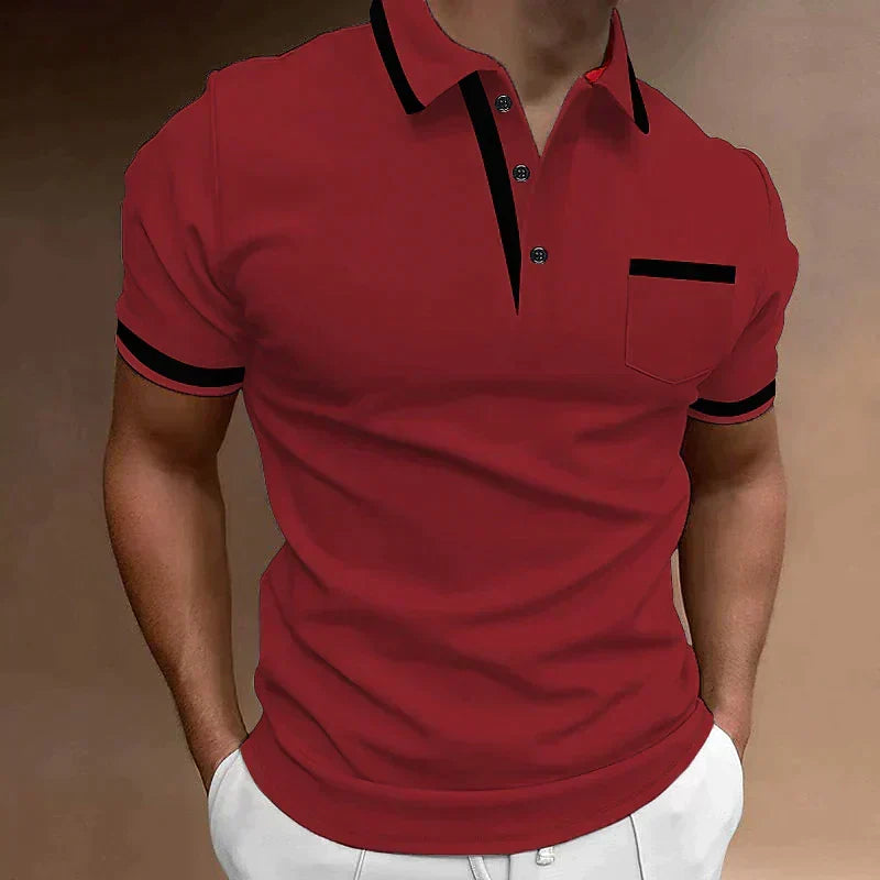 Classic Fit Short Sleeve Collared Polo Shirt for Men | Casual Workwear