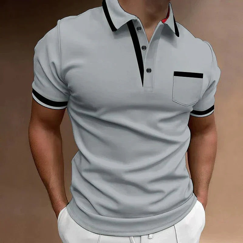 Classic Fit Short Sleeve Collared Polo Shirt for Men | Casual Workwear