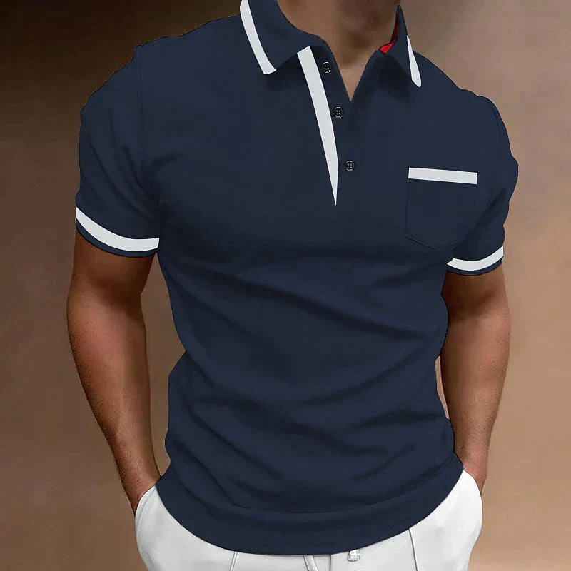Classic Fit Short Sleeve Collared Polo Shirt for Men | Casual Workwear