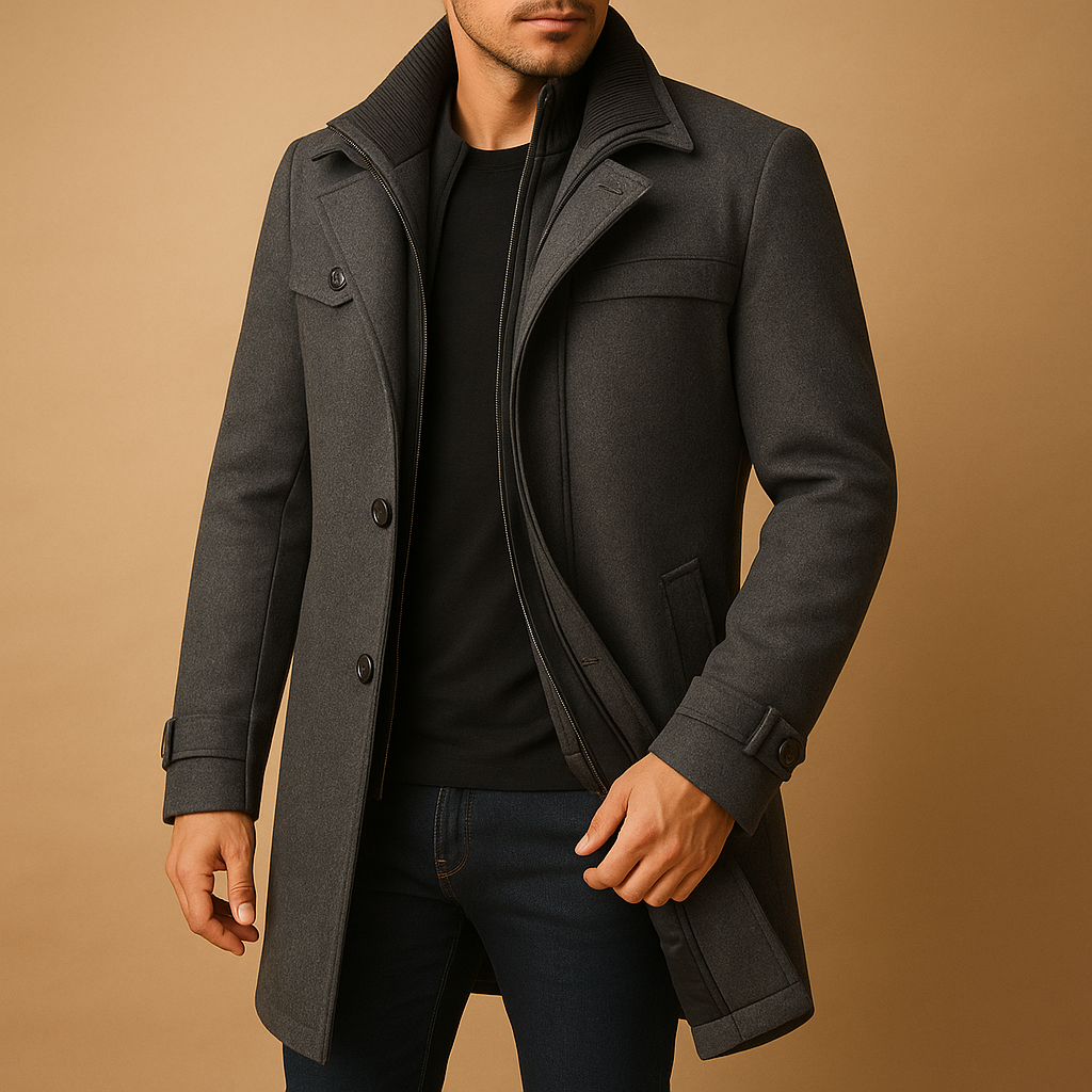 Waterproof Winter Jacket with Adjustable Cuffs for Men | Classic Urban Style
