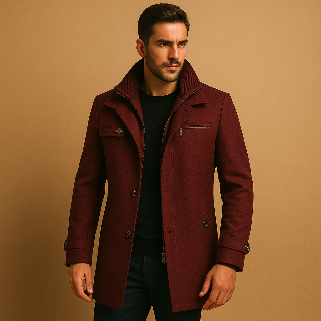 Waterproof Winter Jacket with Adjustable Cuffs for Men | Classic Urban Style