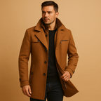 Waterproof Winter Jacket with Adjustable Cuffs for Men | Classic Urban Style