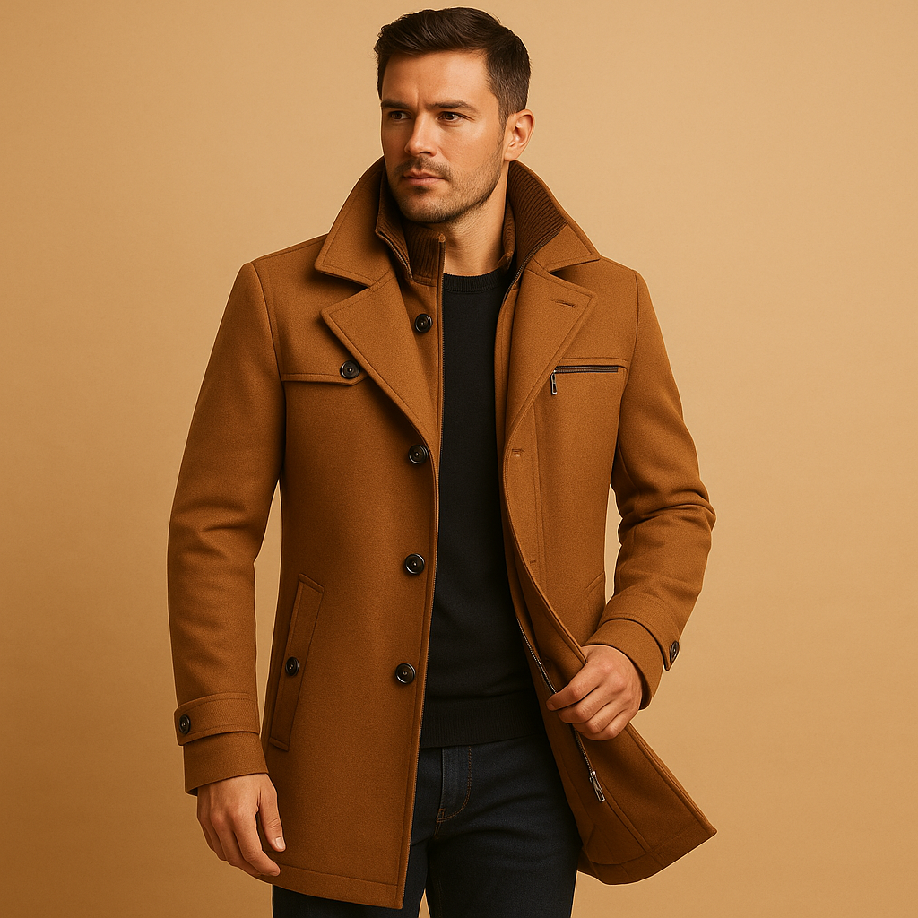 Waterproof Winter Jacket with Adjustable Cuffs for Men | Classic Urban Style