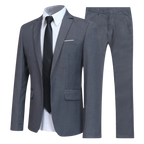 Black Two Piece Formal Suit for Men | Business Blazer and Trousers Set