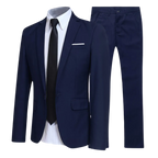 Black Two Piece Formal Suit for Men | Business Blazer and Trousers Set