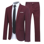 Black Two Piece Formal Suit for Men | Business Blazer and Trousers Set