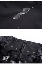 Black Windproof Waterproof Full Length Winter Zip Snowboard Trousers for Men