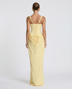 Draped Corset Maxi Dress for Women | Sleeveless Evening Occasion Design
