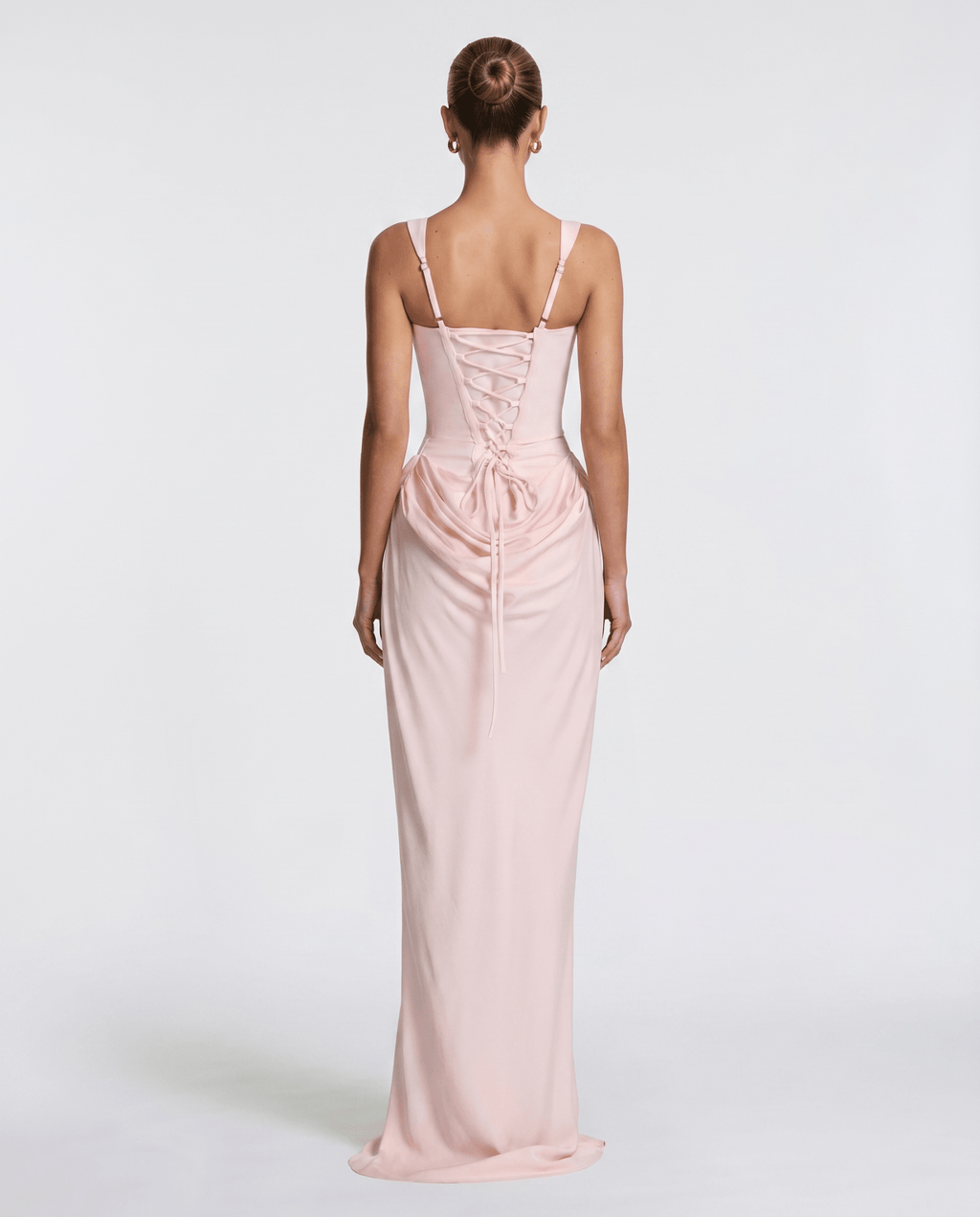 Draped Corset Maxi Dress for Women | Sleeveless Evening Occasion Design