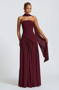 Long Fitted Maxi Evening Dress for Women | Valentine's Day Occasion Wear