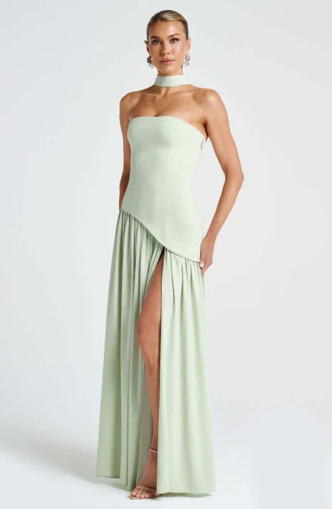 Long Fitted Maxi Evening Dress for Women | Valentine's Day Occasion Wear