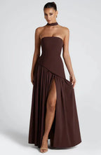 Long Fitted Maxi Evening Dress for Women | Valentine's Day Occasion Wear