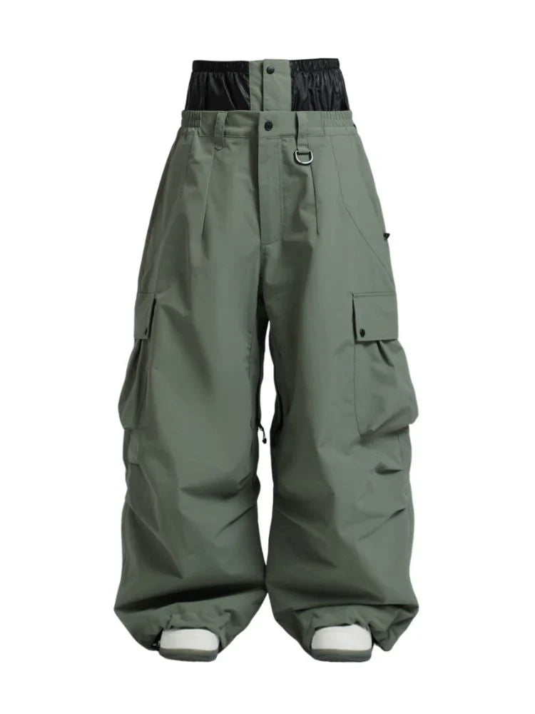Loose Fit Cargo Snowboard Trousers for Men | Winter Outdoor Activities