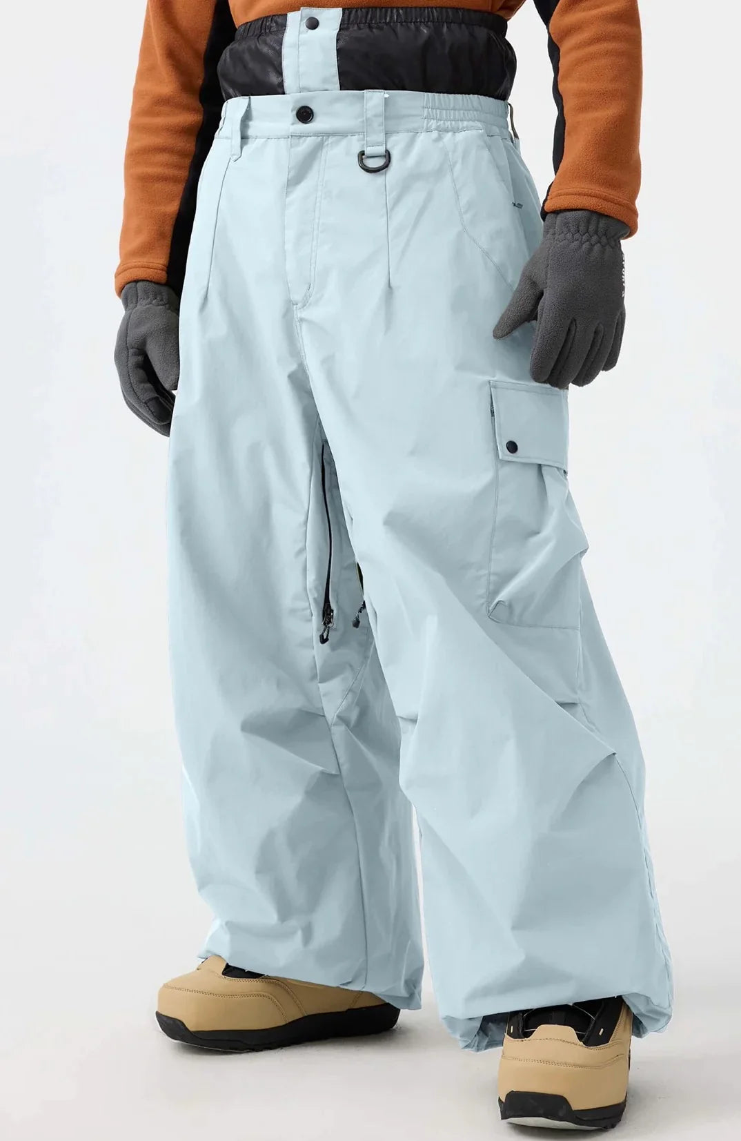 Loose Fit Cargo Snowboard Trousers for Men | Winter Outdoor Activities