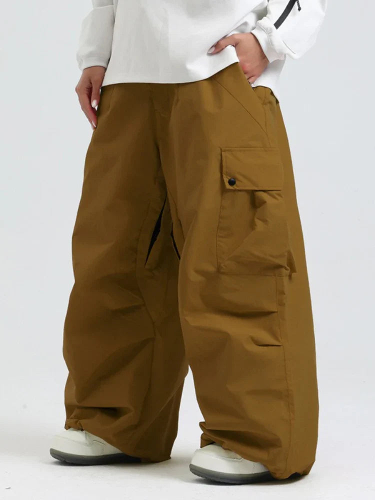 Loose Fit Cargo Snowboard Trousers for Men | Winter Outdoor Activities