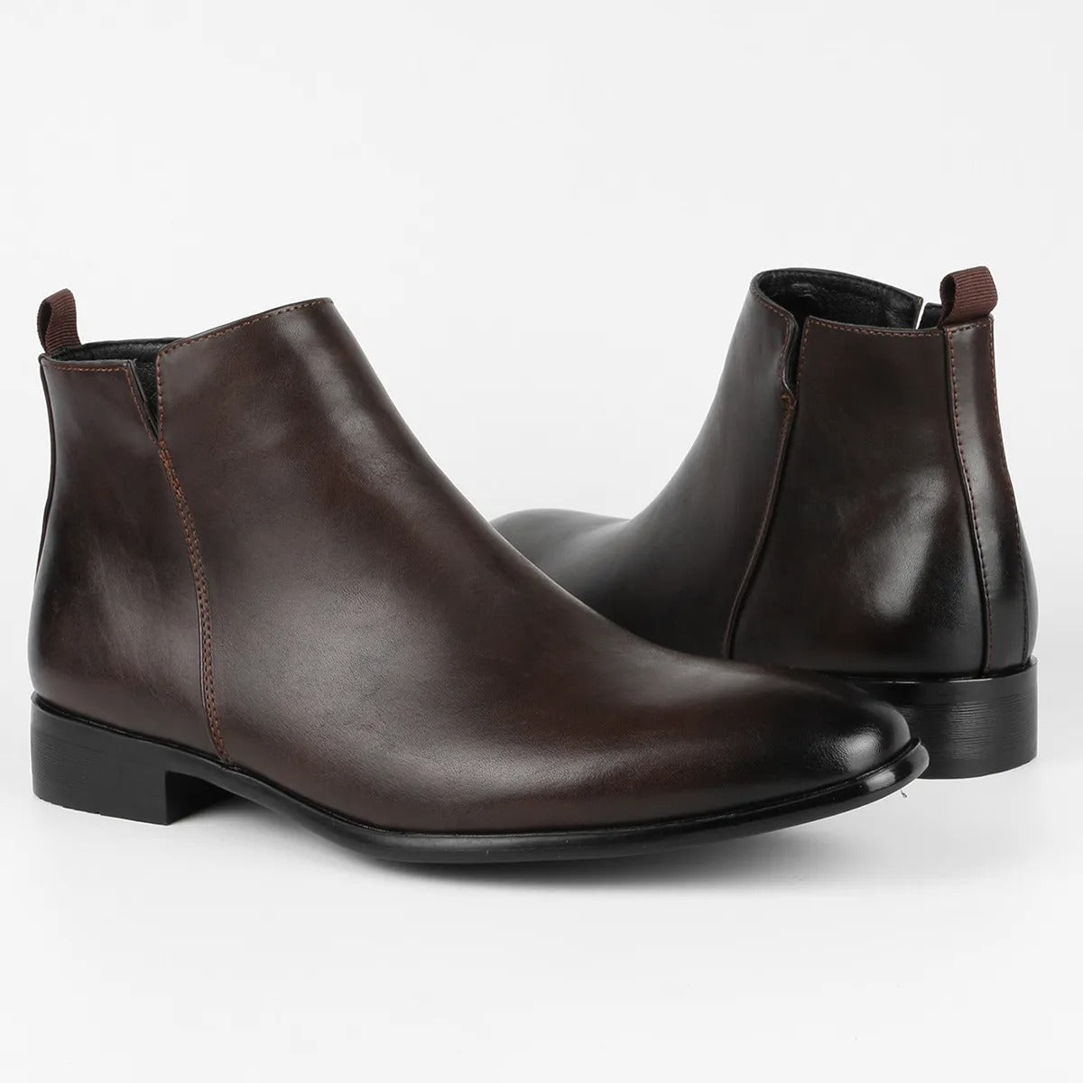 Men's Ankle Chelsea Boots with Side Zip Closure